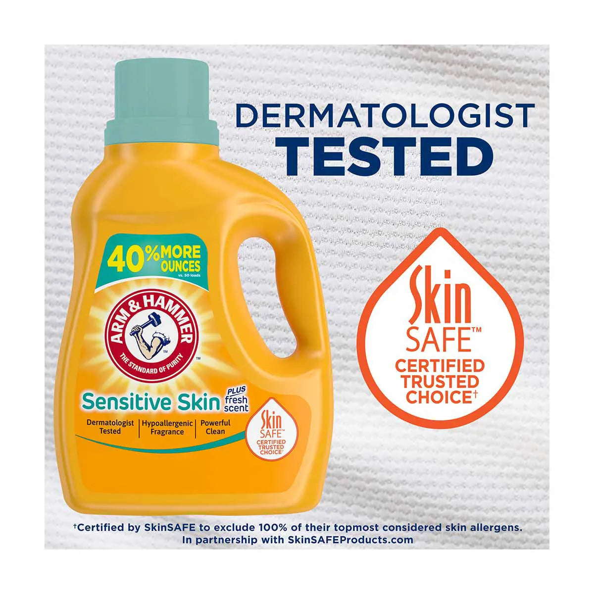 Arm & Hammer Sensitive Skin Plus Fresh Scent Liquid Laundry Detergent - 105 Loads, 105 Fl Oz